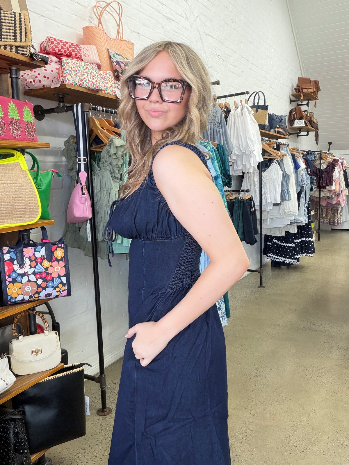 Poppy Dress - Indigo