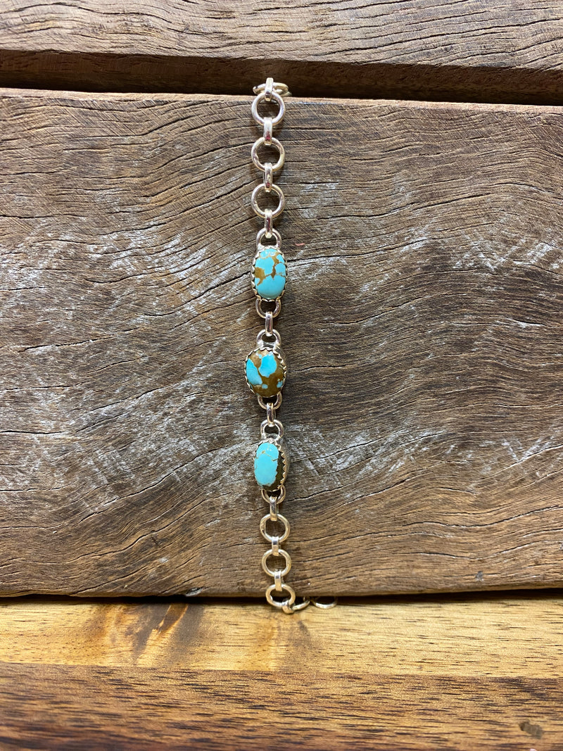 Arlo Bracelet - Silver Turquoise