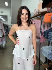 Delilah Set - White & Black Polka Dot