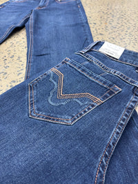 Rock & Roll Cowgirl Jeans - BW5HD09760 - Turquoise Coin Pocket High Rise Trouser