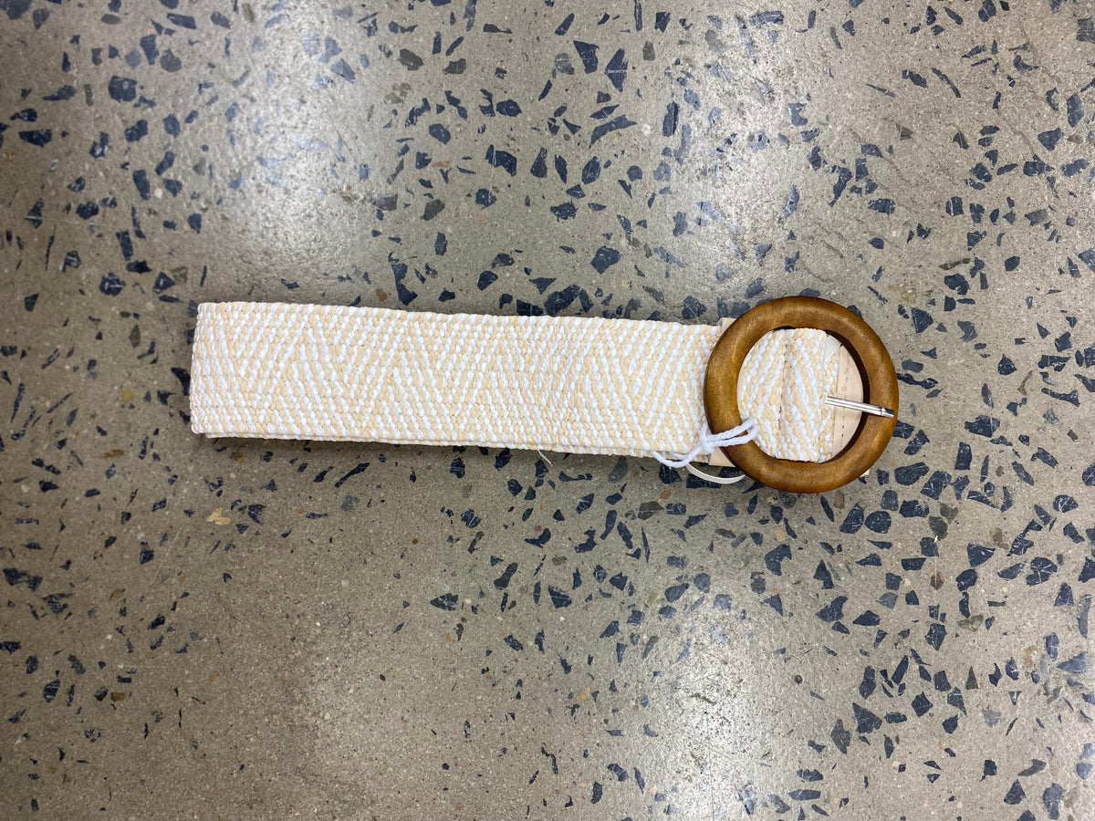 Boutique Belt - Sand & Cream
