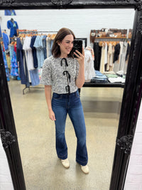 Charlotte Top - Black & White Gingham