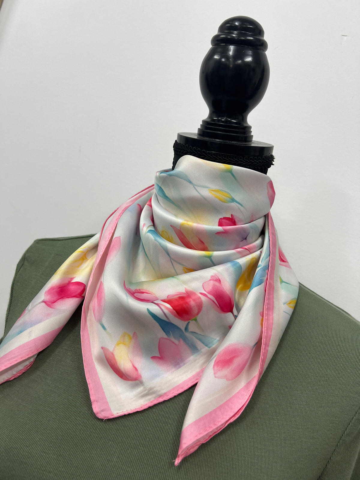 Western Wild Rag - Watercolour Tulips (Pink)