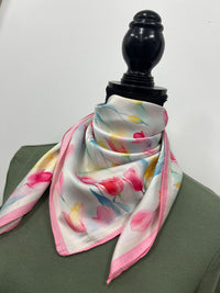 Western Wild Rag - Watercolour Tulips (Pink)