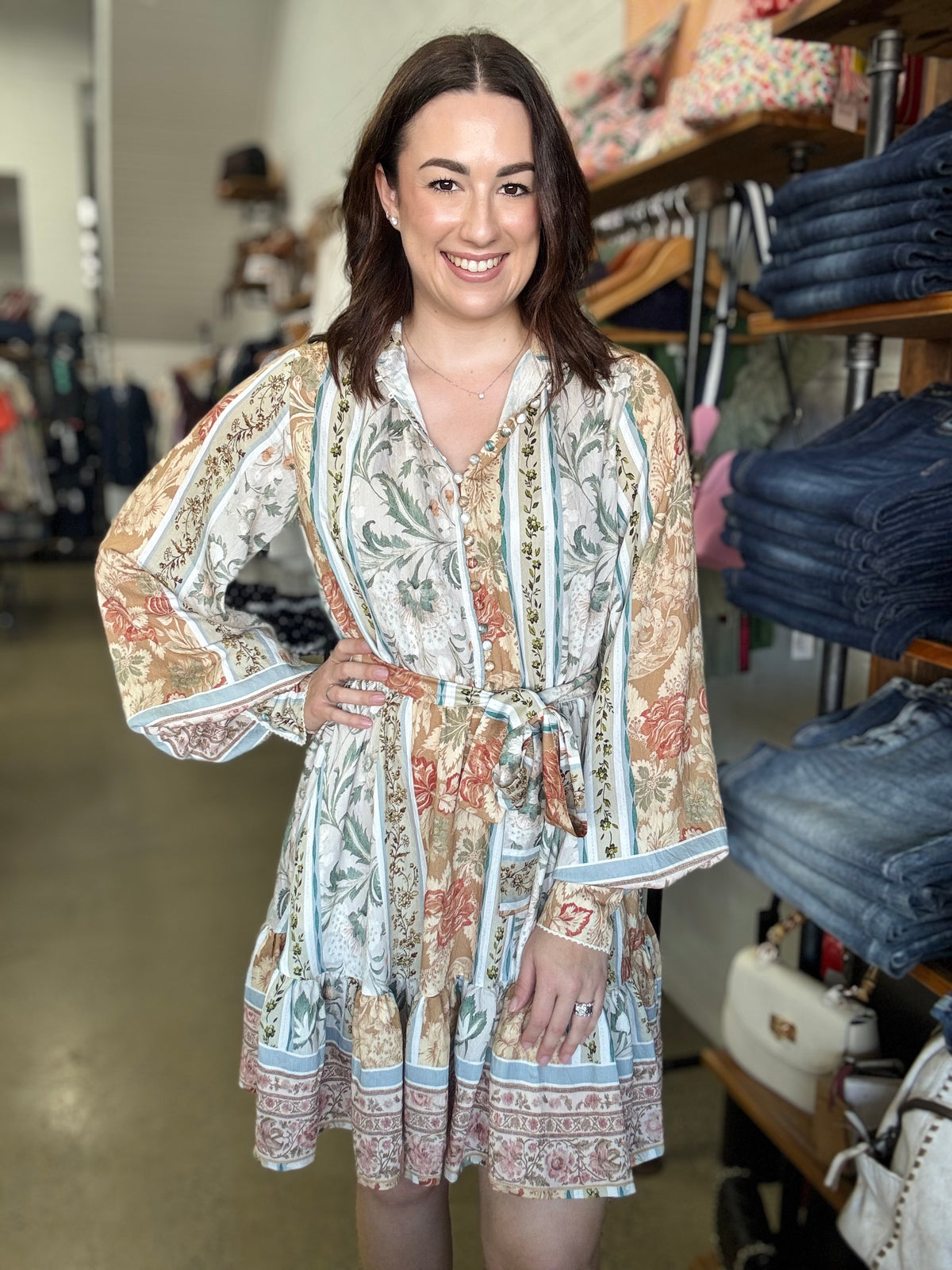Bloom Mini Dress - Vintage Floral