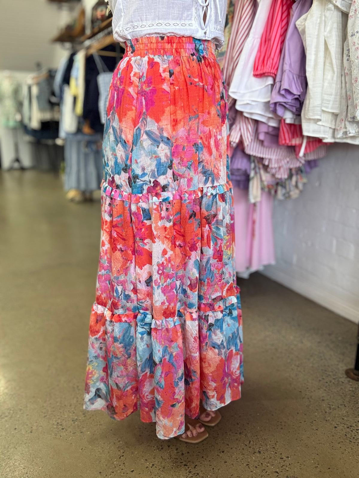 Shannon Maxi Skirt - Multi Coloured