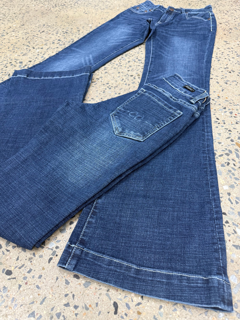 CC Western Jeans - Wide Leg Dark Blue Wash Trouser II