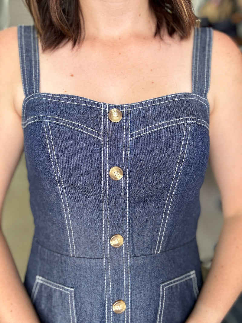 Belle Maxi Dress - Dark Denim