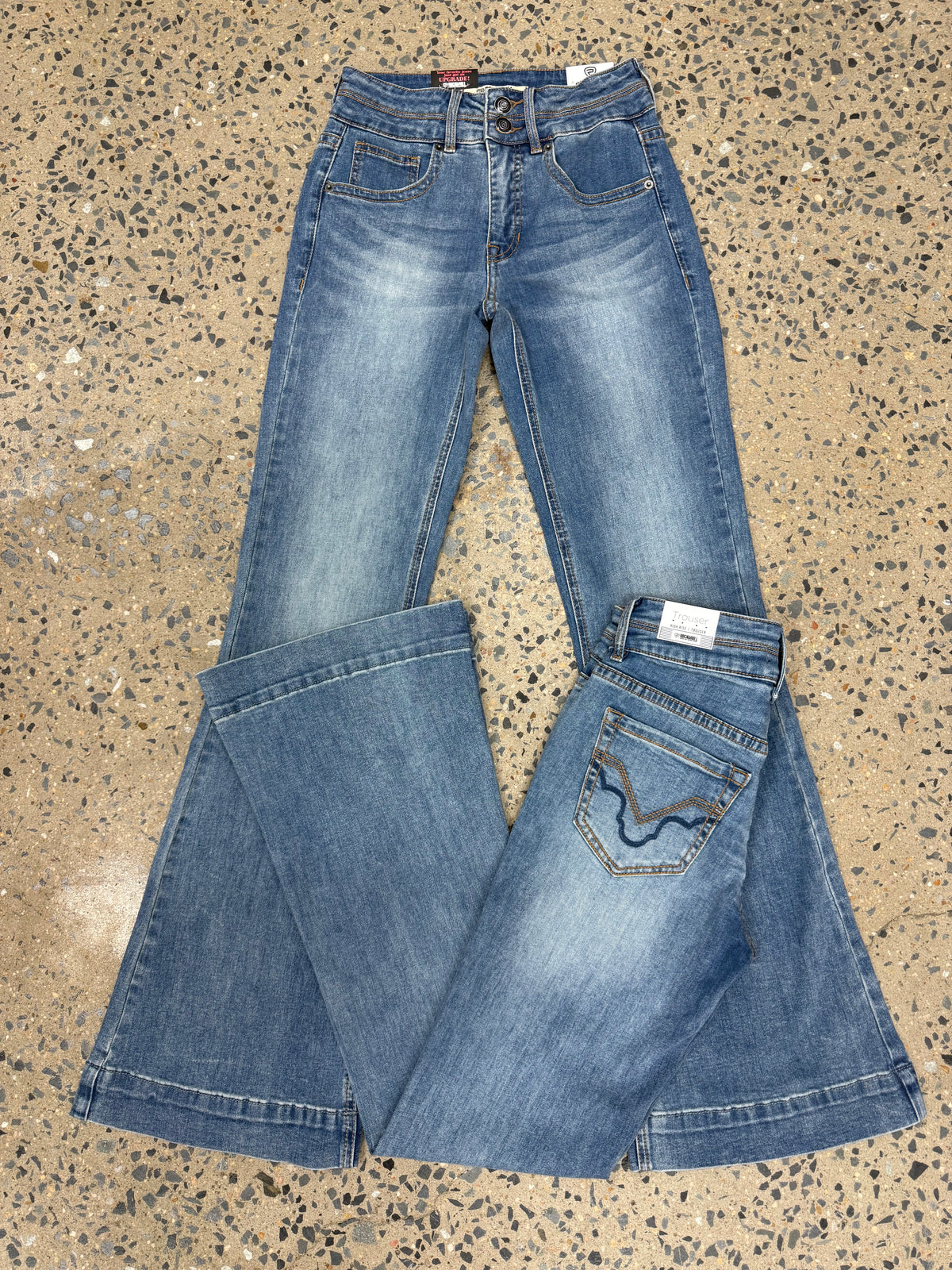 Rock & Roll Cowgirl Jeans - BW5HD07845 - Double Waistband High Rise Trouser