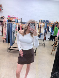 Vanner Mini Skirt - Coffee