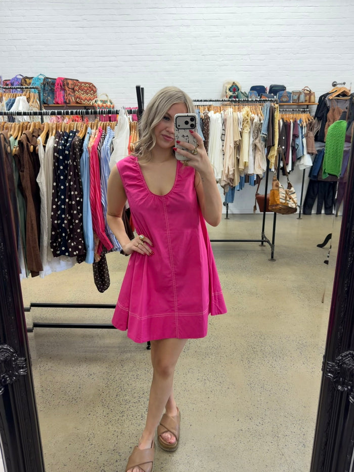 Dylan Mini Dress - Fushia