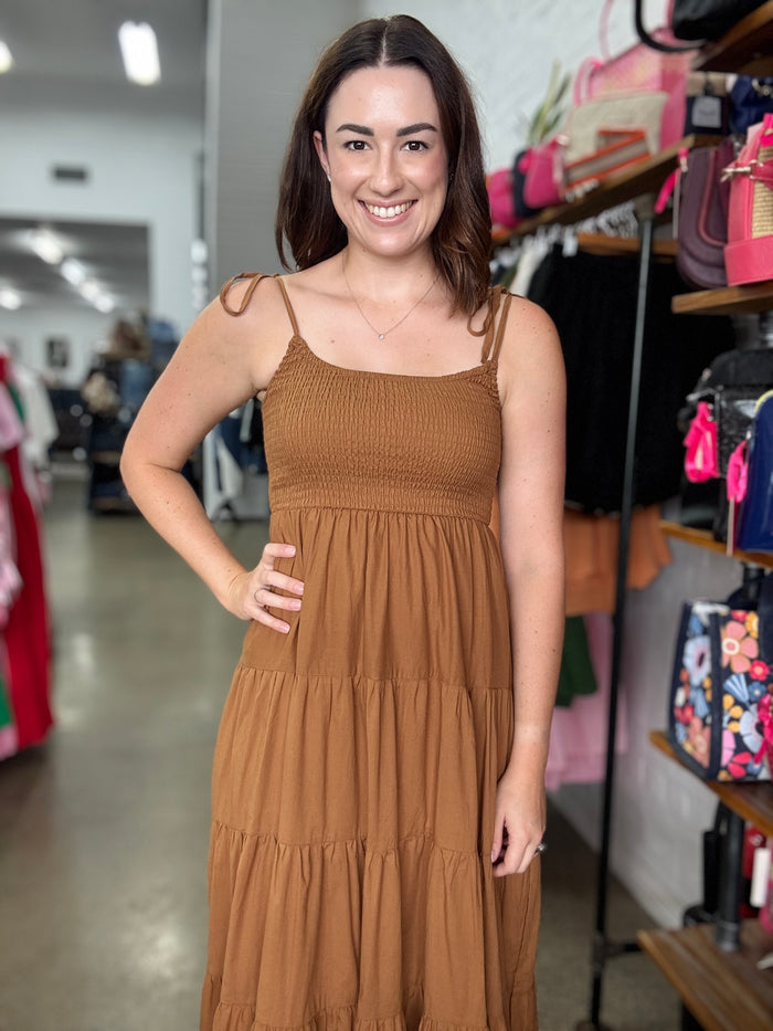 Annika Dress - Rust Orange