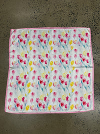 Western Wild Rag - Watercolour Tulips (Pink)