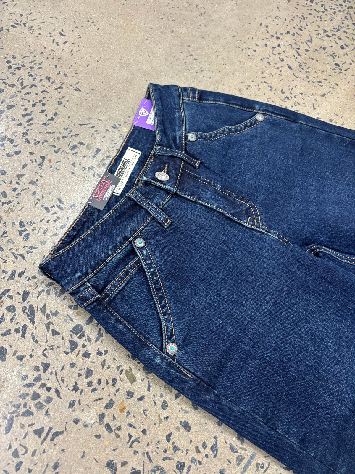 Rock & Roll Cowgirl Jeans - BW4MD09743 - Welt Pocket Mid Rise Bootcut