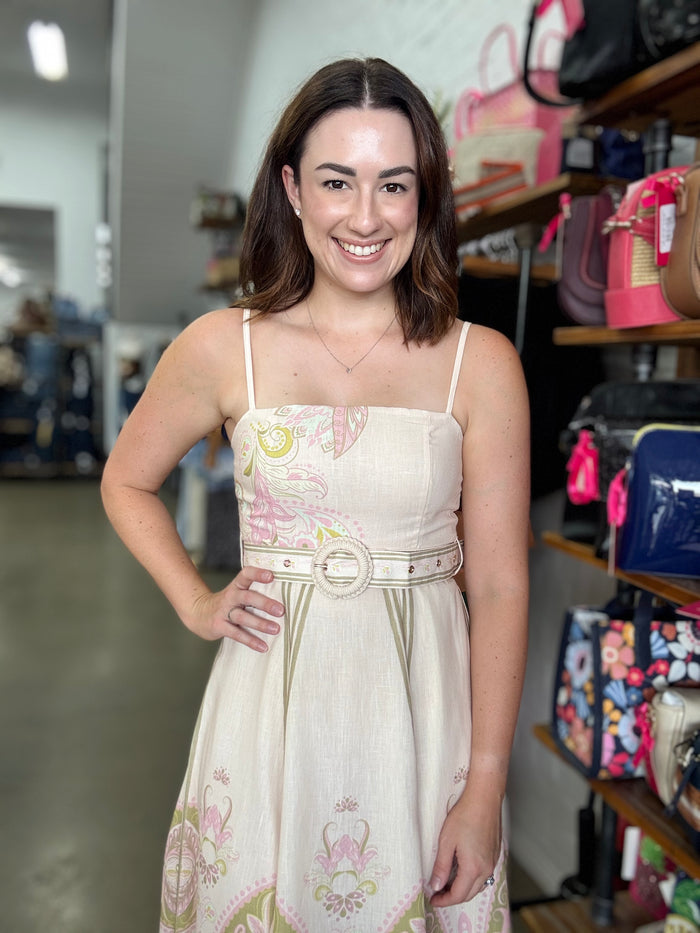 Amaya Maxi Dress - Pink Paisley