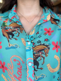 Parton Top - Buckin' Blooms Print