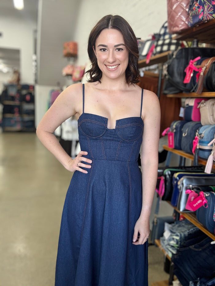 Nadine Maxi Dress - Dark Denim