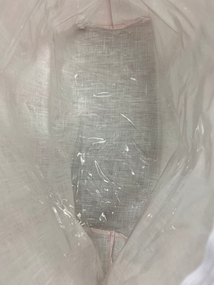 Linen Cosmetic Bag Large - Pink Strip