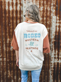 Wild West Oversized Tee - Vanilla