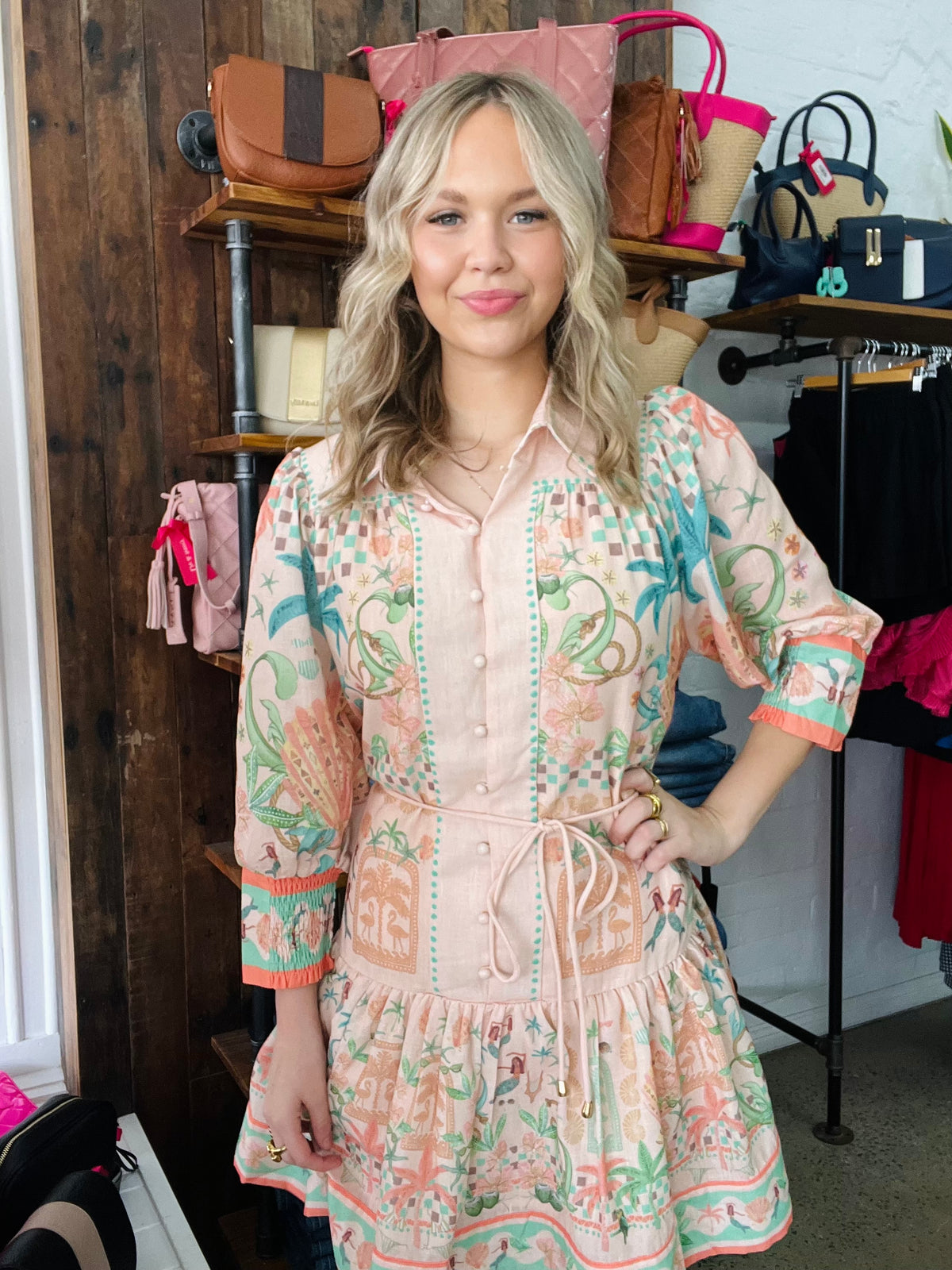 Elliana Dress - Tropical Print