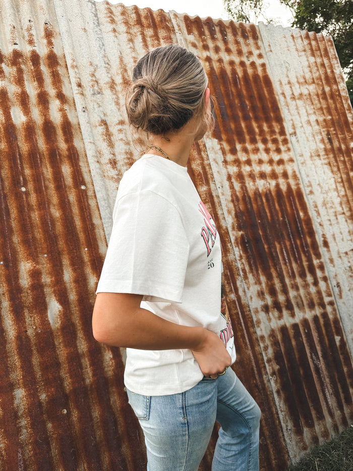 Palm Desert Box Tee - Vintage White