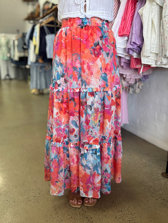 Shannon Maxi Skirt - Multi Coloured