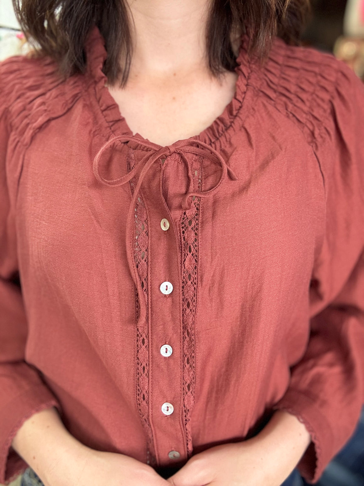 Lilith Top - Burgundy