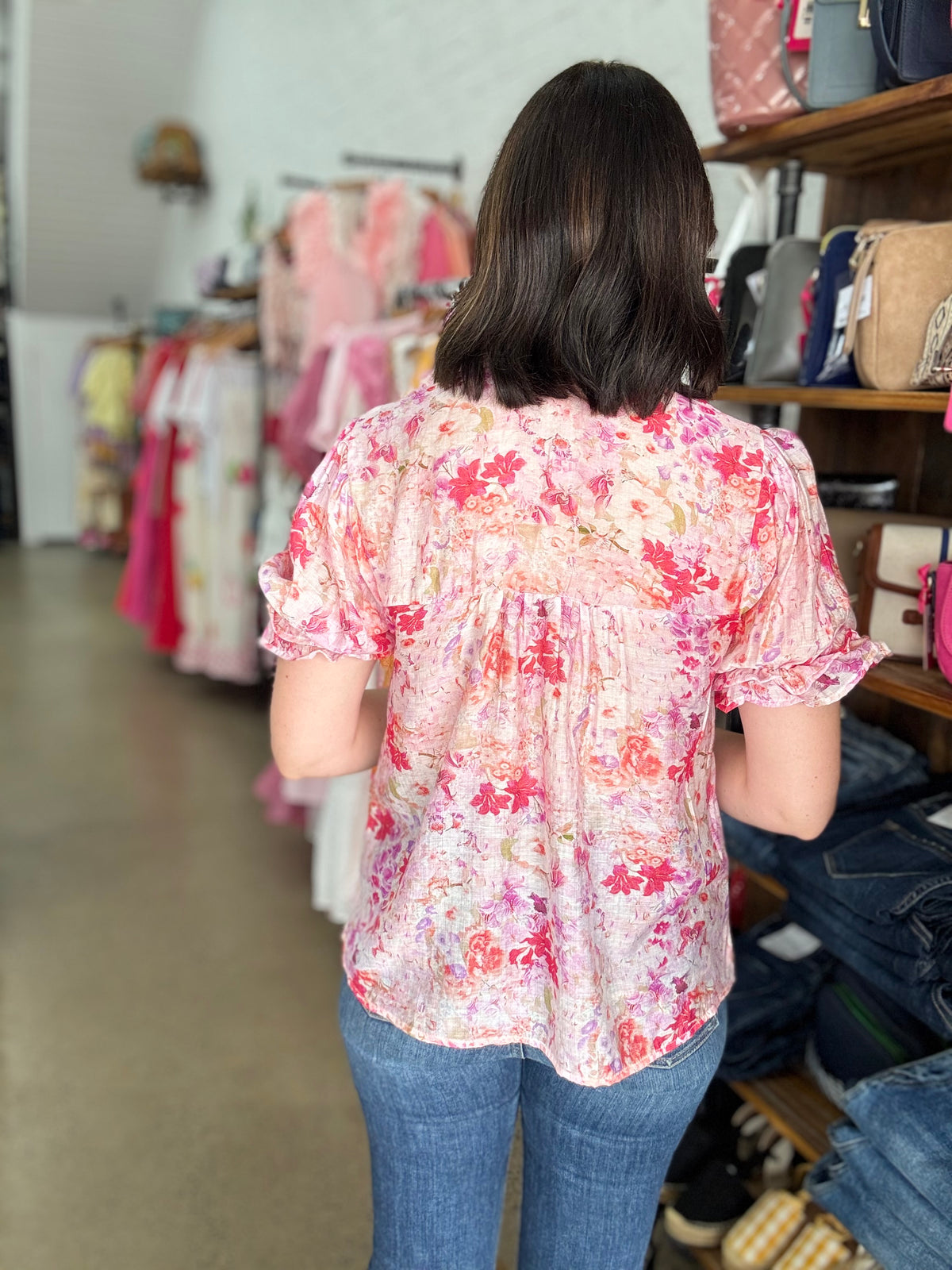 Talia Top - Pink Floral