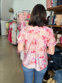 Talia Top - Pink Floral