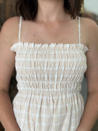 Rowan Dress - Beige Plaid