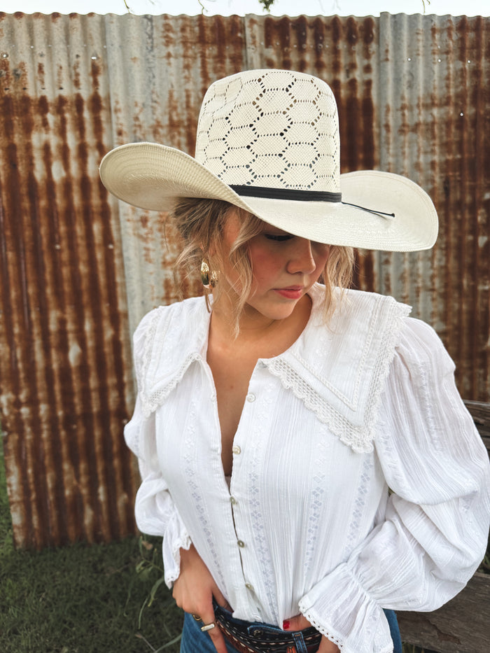 Callie Top - White Lace