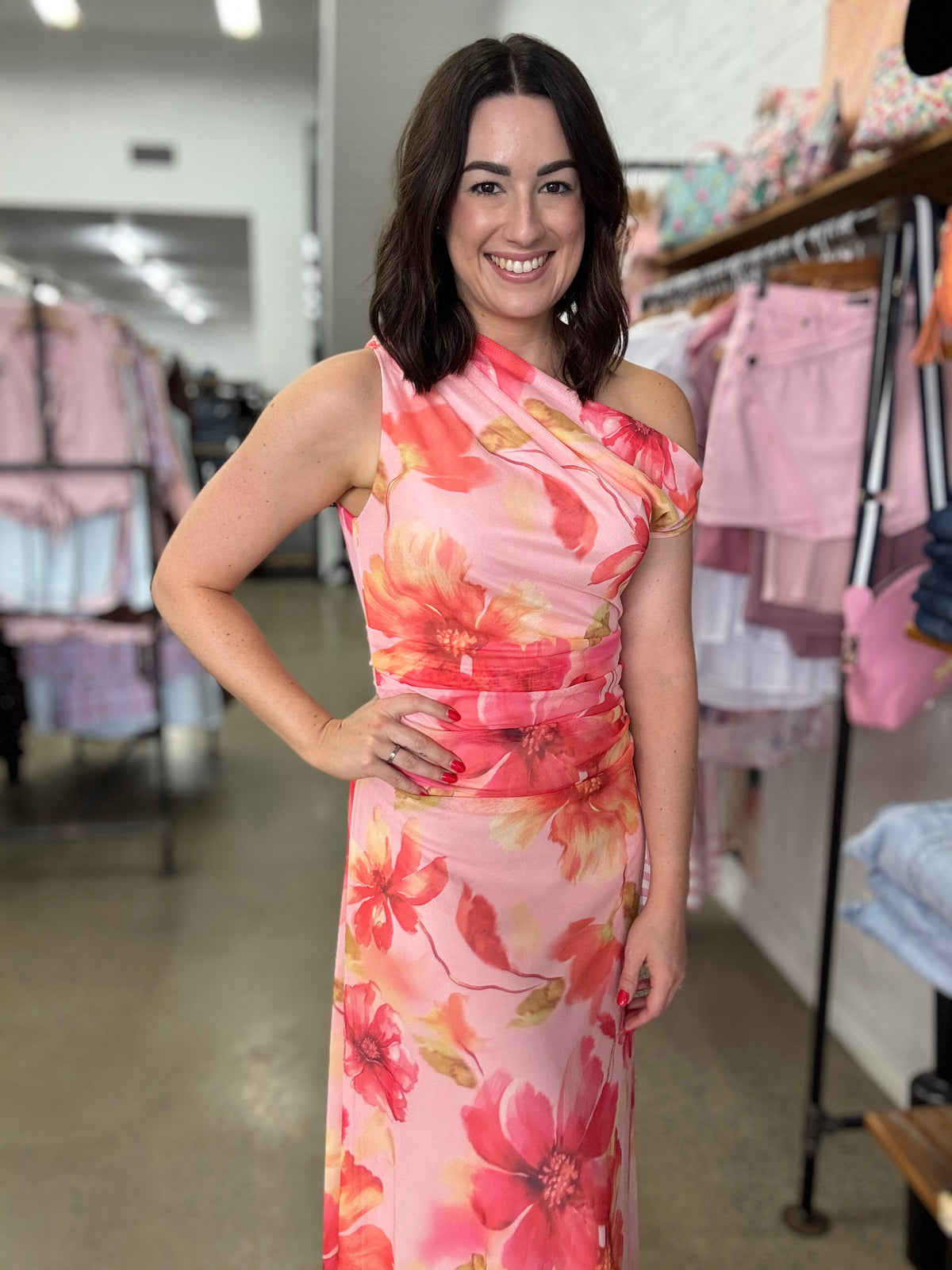 Ella Maxi Dress - Pink Floral
