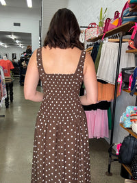 Shondra Dress - Chocolate Polka Dot