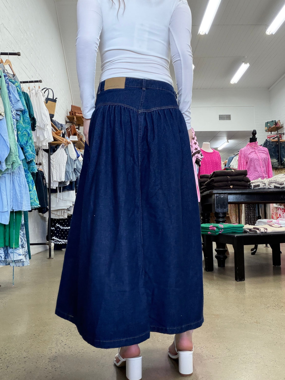 Arlo Maxi Skirt - Indigo