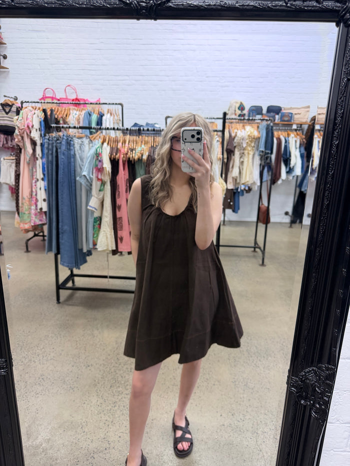 Dylan Mini Dress - Chocolate