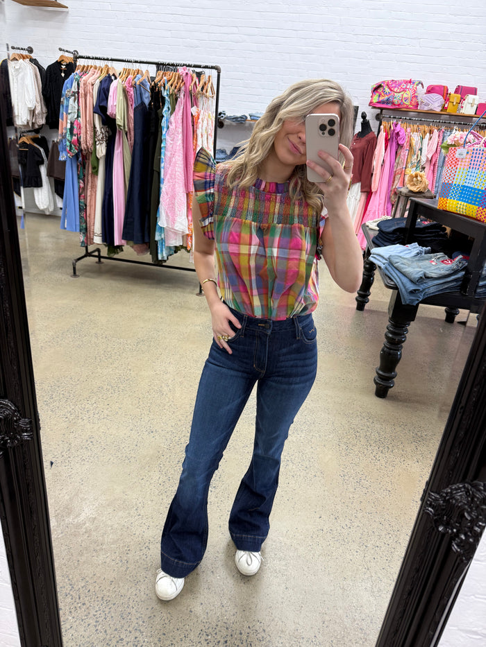 Gwen Top - Vintage Plaid