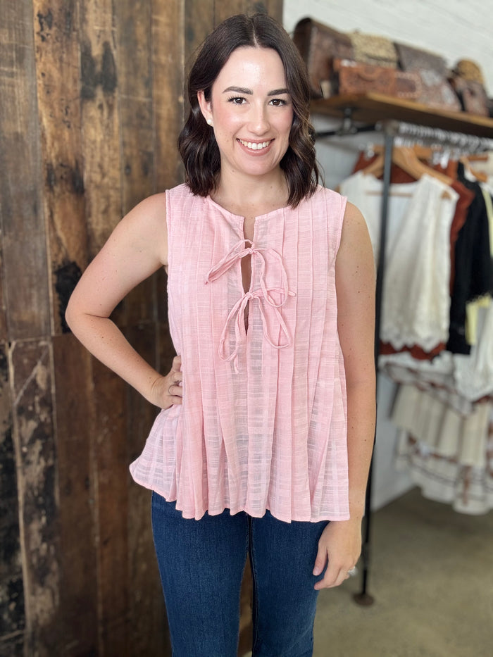 Willow Top - Pink Bow