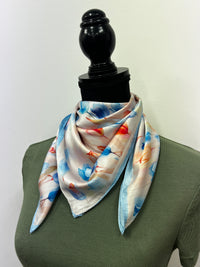 Western Wild Rag - Watercolour Tulips (Blue)