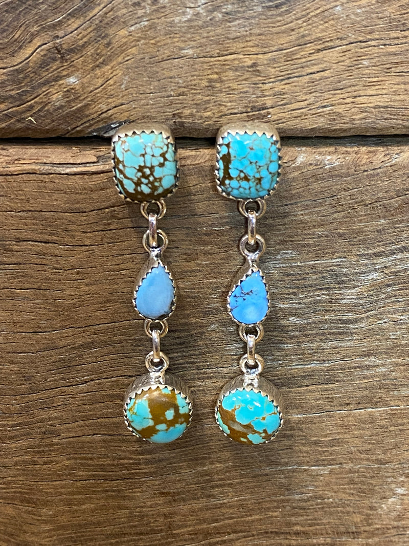 Dawn Earrings - Silver Turquoise