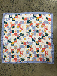 Western Wild Rag - Floral Check (Purple)