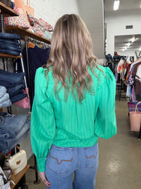 Dolly Top - Green Stripe