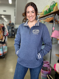 Cowgirl Tuff Jumper - Navy/White Print