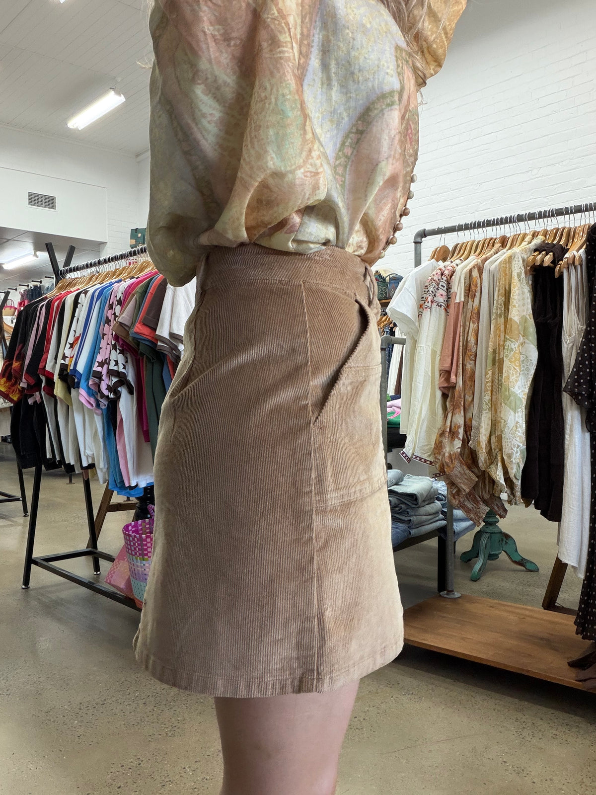 Bambi Cord Skirt - Tan