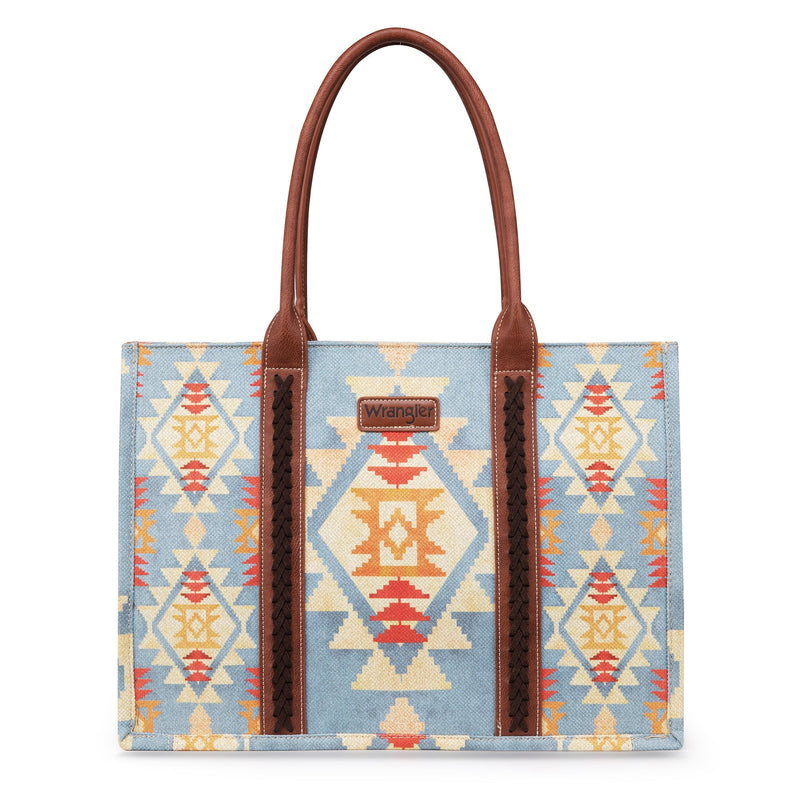 Wrangler Southwest Print Wide Tote - Brown (WG2203-8119)