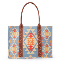 Wrangler Southwest Print Wide Tote - Brown (WG2203-8119)