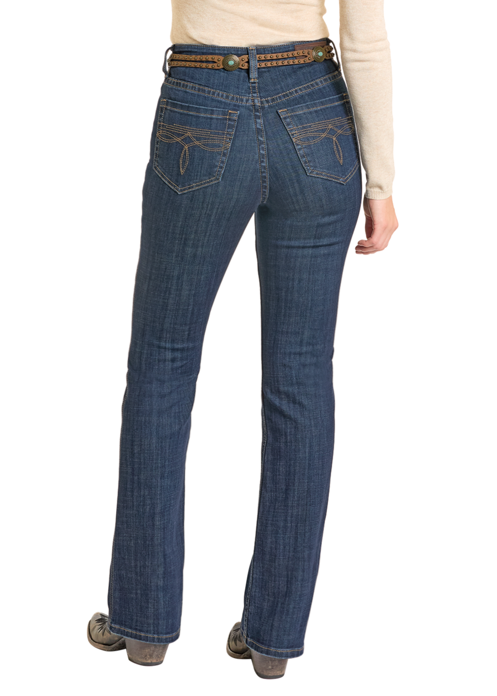 Rock & Roll Cowgirl Jeans - BW4HD07198 - Saddle Stitch High Rise Bootcut