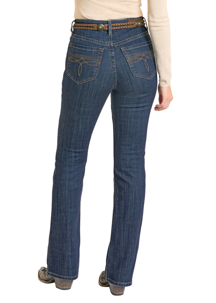 Rock & Roll Cowgirl Jeans - BW4HD07198 - Saddle Stitch High Rise Bootcut