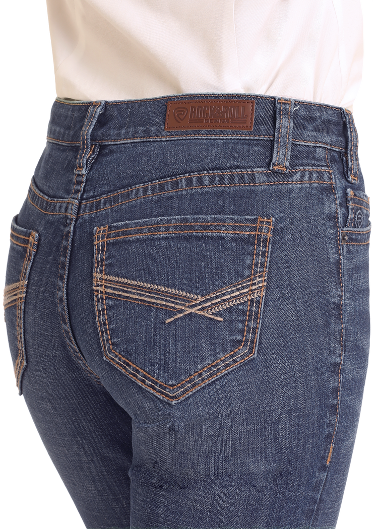 Rock & Roll Cowgirl Jeans - BW4RD04776 - Mid Rise Riding Fit