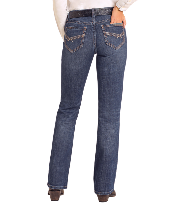 Rock & Roll Cowgirl Jeans - BW4RD04776 - Mid Rise Riding Fit