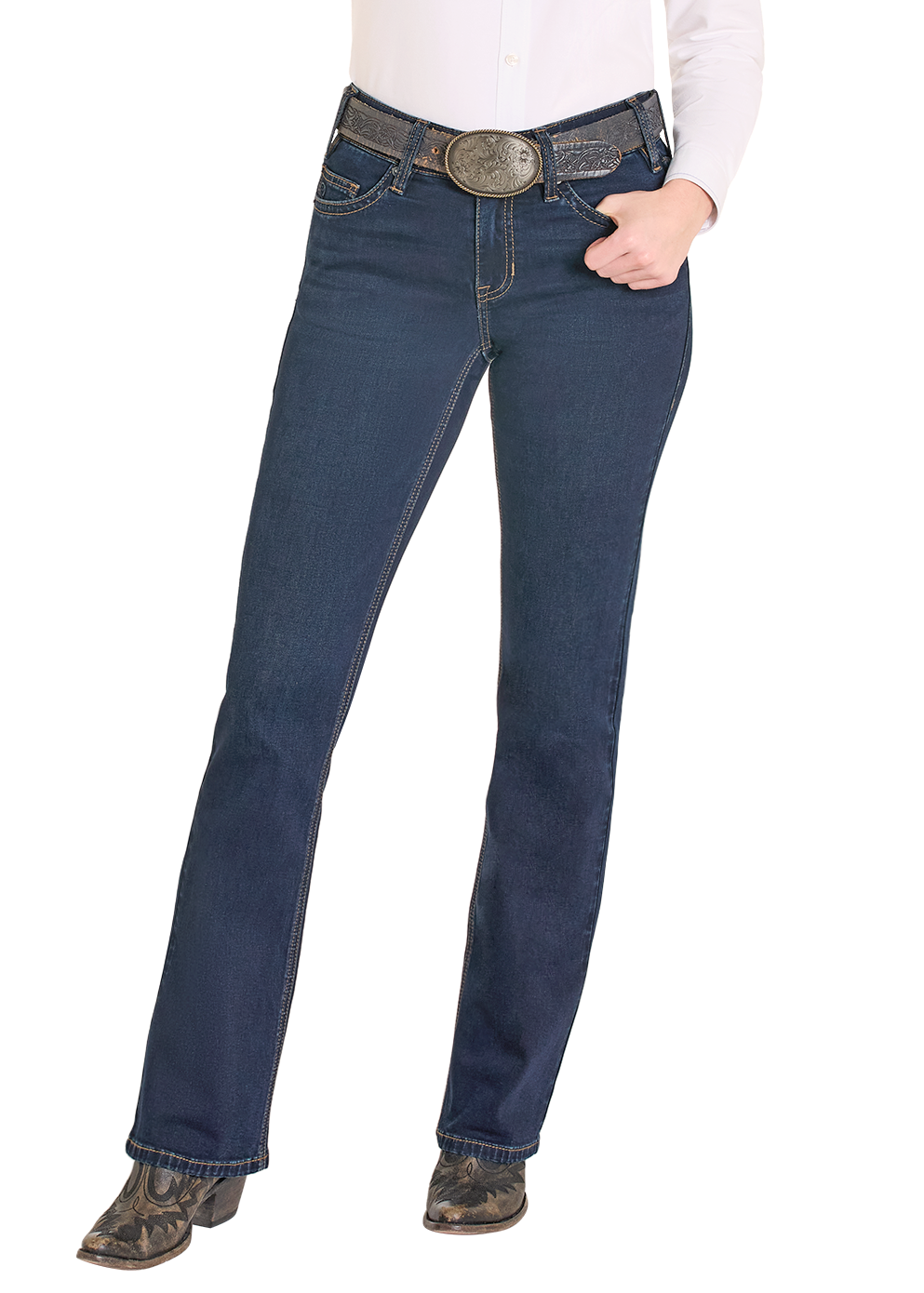 Rock & Roll Cowgirl Jeans - BW4RD07903 - Mid Rise Riding Fit